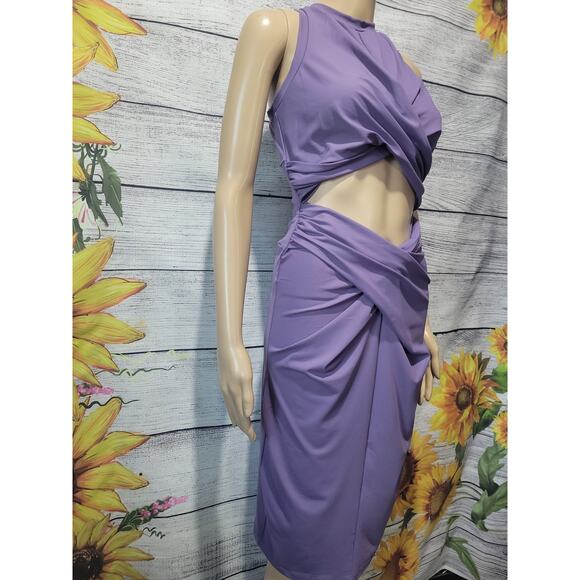 Susana Monaco x Revolve  Wrap Front Top and Bottom Dress Plum Size M NWT - Picture 3 of 9